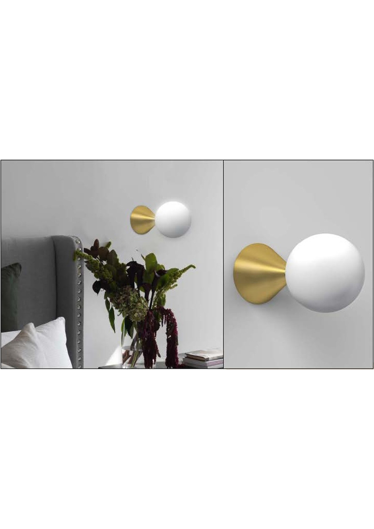 Beyond Lights - Brass Globe Sconce- GL